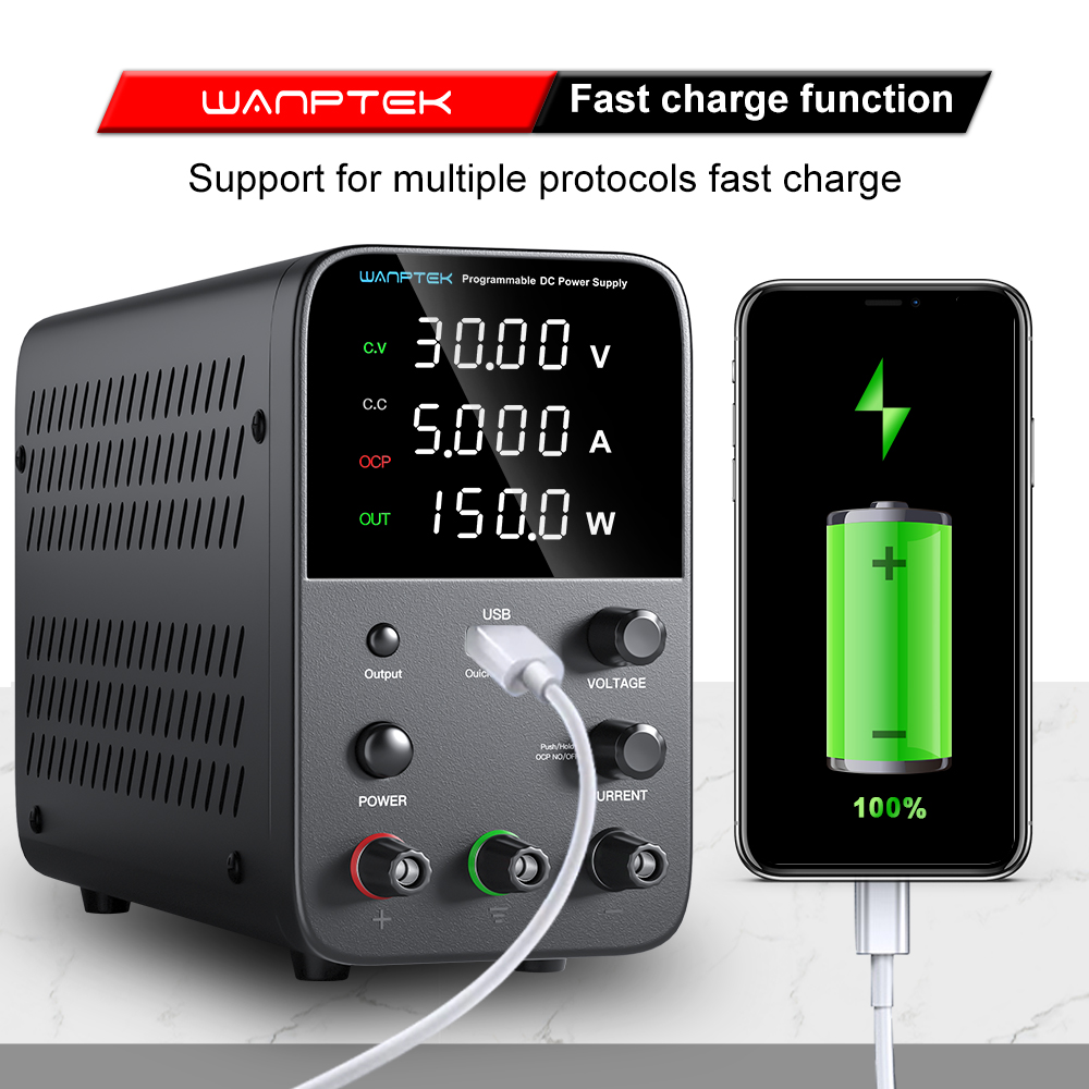 Wanptek Laboratory Power Suppl - Programmable Dc Power Supply 60V 5A 评论和价格
